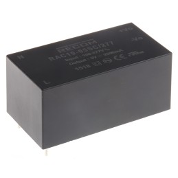 1 pcs - Recom Switching Power Supply, RAC10-05SC/277, 5V dc, 2A, 10W, 1 Output, 80 - 305V ac Input Voltage