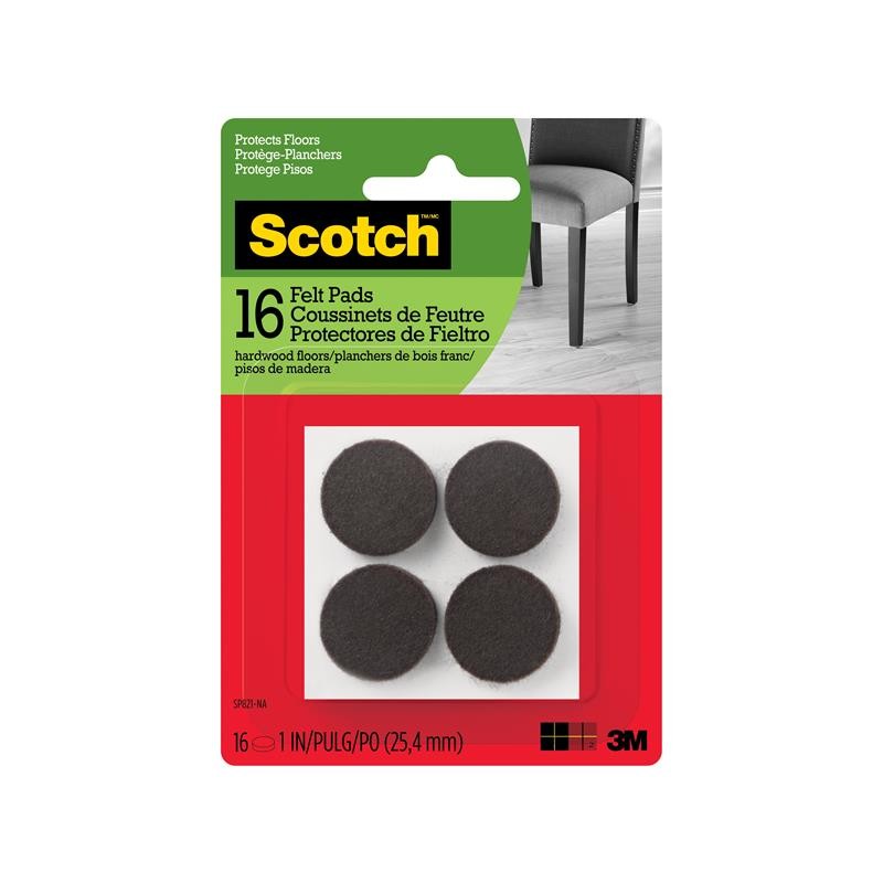 10 pcs : SP821-NA - SCOTCH ROUND FELT PADS SP821-NA,