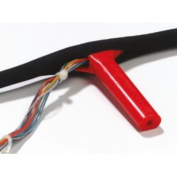 1 Reel of 50 M - Thomas & Betts Braided Polyester Black Cable Sleeve, 13mm Diameter, 50m Length, Bind-It Series