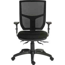 1 pcs - RS PRO Black Fabric Typist Chair, 150kg Weight Capacity