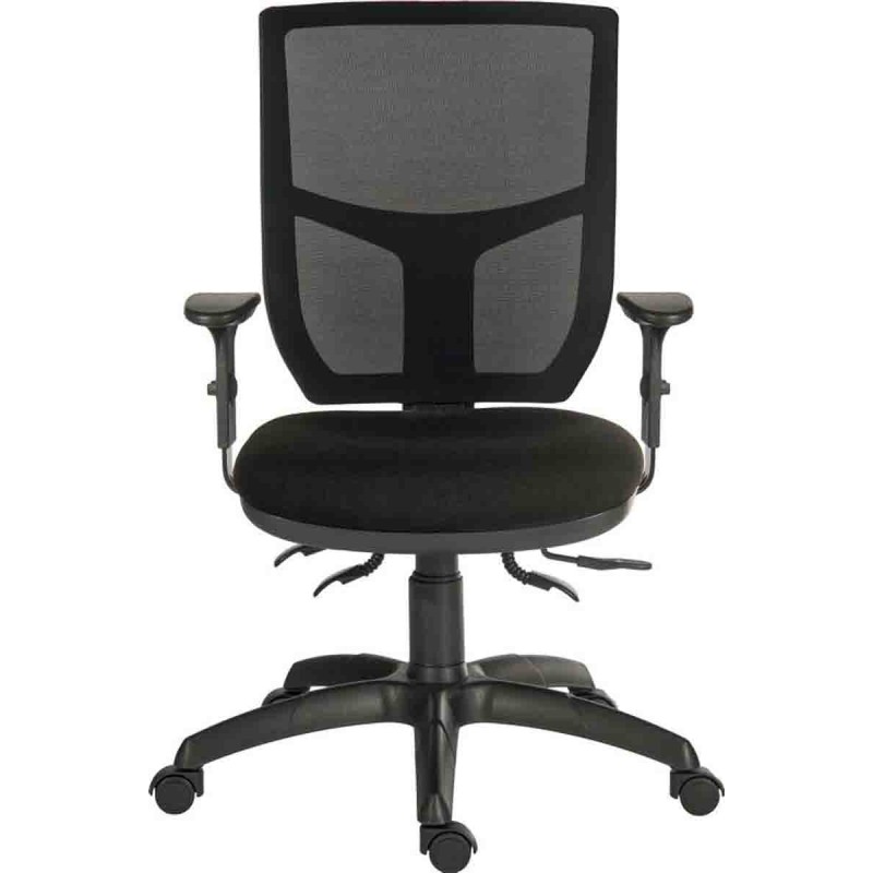1 pcs - RS PRO Black Fabric Typist Chair, 150kg Weight Capacity