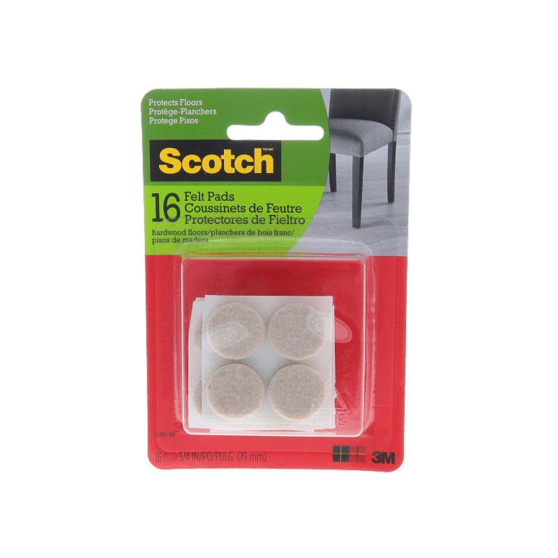 10 pcs : SP805-NA - SCOTCH ROUND FELT PADS, SP805-NA