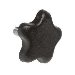 10 pcs : 2980CW - KNOB 5 ARM THERMOPLASTIC