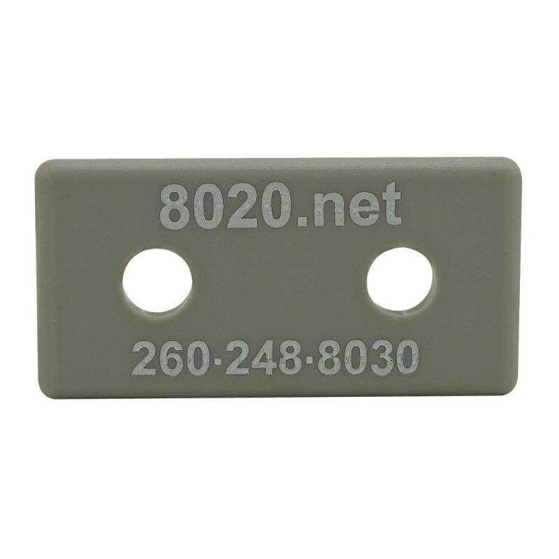 10 pcs : 2025GRA - 1020 END CAP GRAY W/PUSH-INS