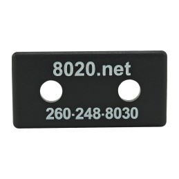 10 pcs : 2025 - 1020 END CAP BLACK W/PUSH-INS