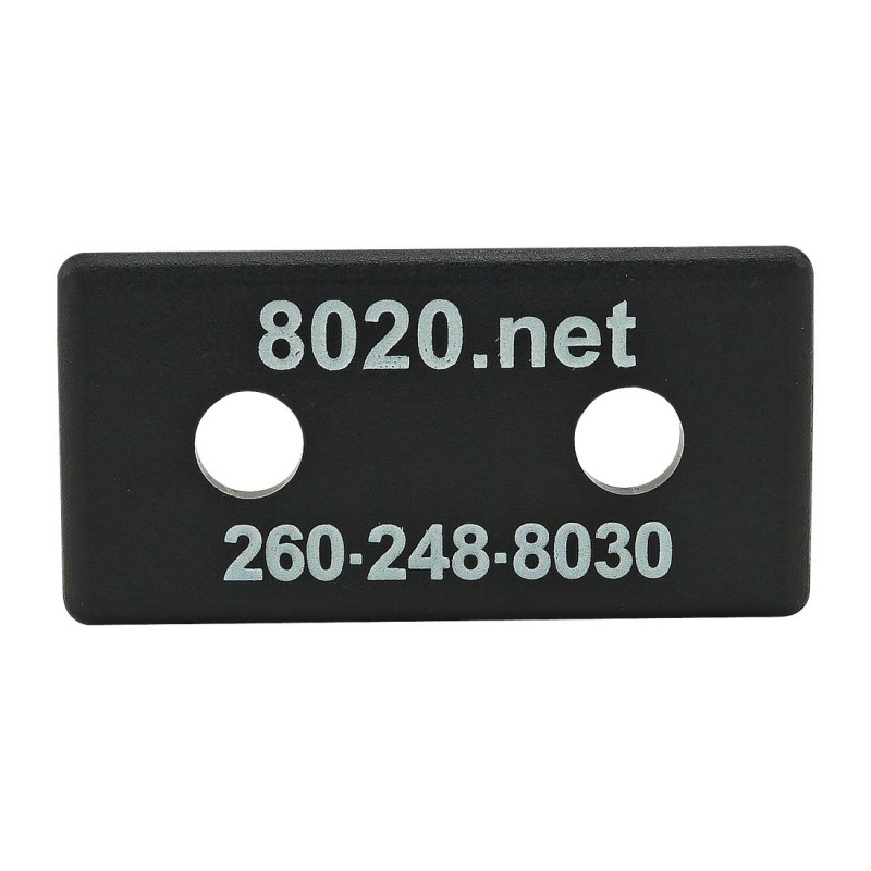 10 pcs : 2025 - 1020 END CAP BLACK W/PUSH-INS