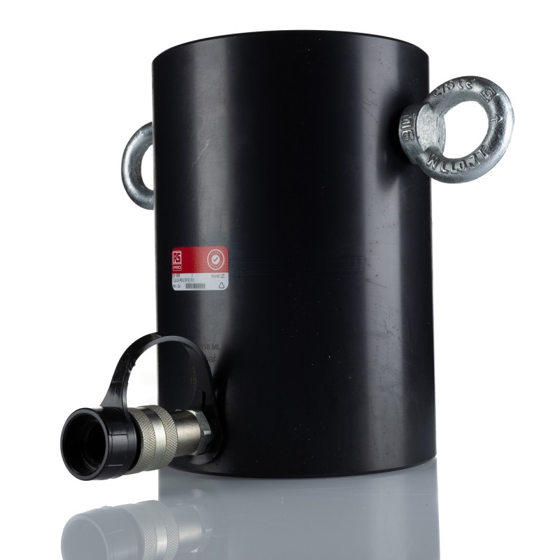 1 pcs - RS PRO Single, Portable Low Height Hydraulic Cylinder, 100t, 150mm stroke