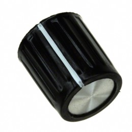 10 pcs : MPKG40B18 - KNOB RIBBED 0.125' PLASTIC