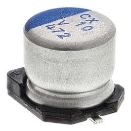 1000 pcs - Nichicon 10μF Surface Mount Polymer Capacitor, 35V dc