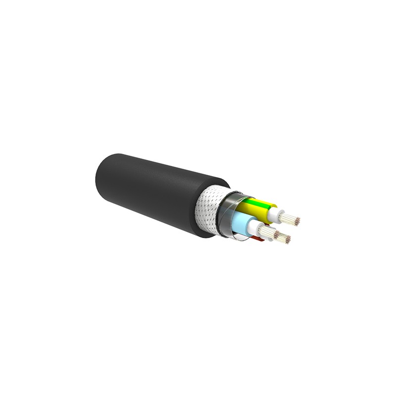 1 Reel of 50 M - TE Connectivity 3 Core Power Cable, 1.5 mm², 50m, Black Low Smoke Zero Halogen (LSZH) Sheath, 600 V