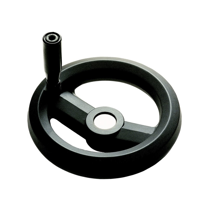 1 pcs - RS PRO Black Glass-Fibre Reinforced Technopolymer Hand Wheel, 80mm diameter