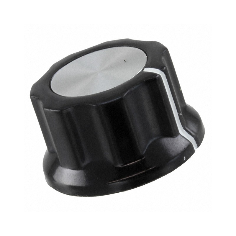 10 pcs : MPKES90B14 - KNOB FLUTED W/SKIRT 0.250' PLAST