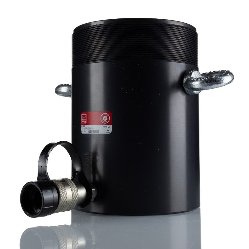 1 pcs - RS PRO Single, Portable Hollow Plunger Hydraulic Cylinders, 60t, 80mm stroke