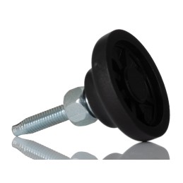 1 pcs - RS PRO M6 40mm Dia. Polyamide Adjustable Foot, 500kg Static Load Capacity 30° Tilt Angle