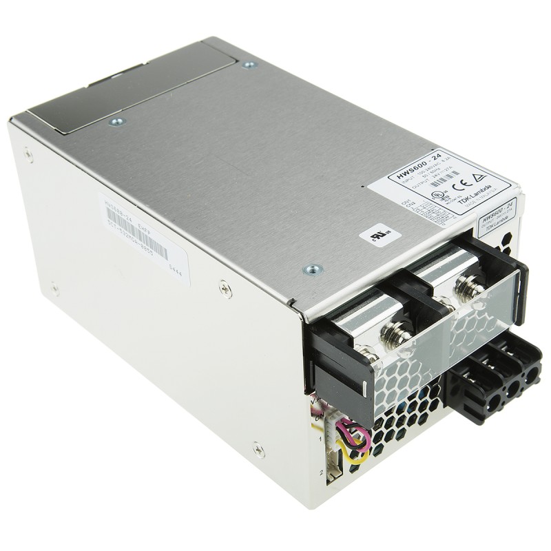 1 pcs - TDK-Lambda Switching Power Supply, HWS600-24, 24V dc, 27A, 648W, 1 Output, 120 - 330 V dc, 85 - 265 V ac