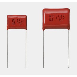 5 pcs - Panasonic ECWF Polypropylene Film Capacitor, 400V dc, ±5%, 110nF, Through Hole