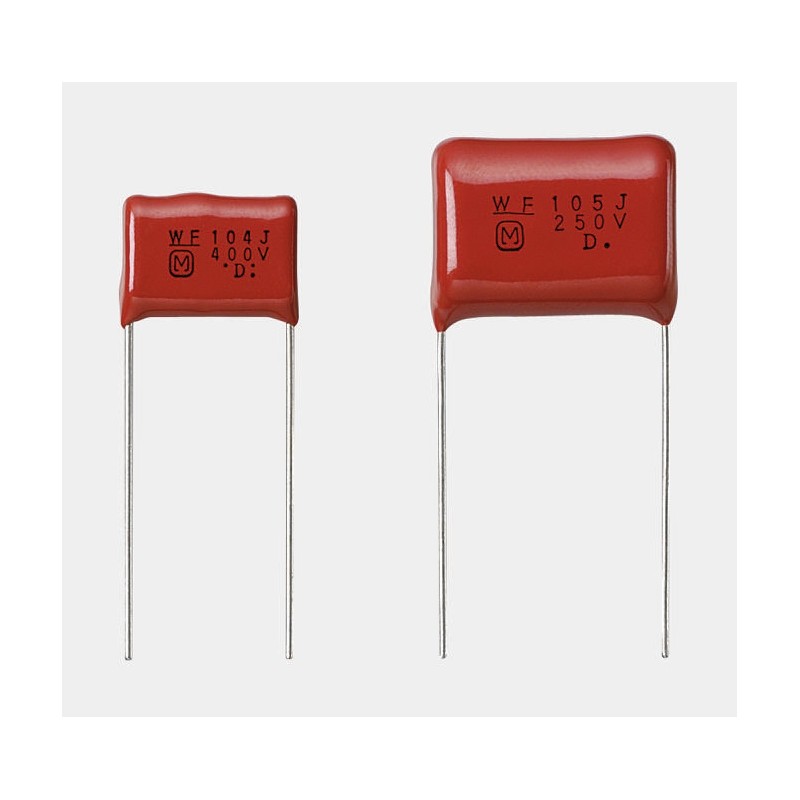 5 pcs - Panasonic ECWF Polypropylene Film Capacitor, 400V dc, ±5%, 110nF, Through Hole