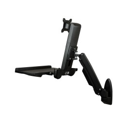 1 pcs - StarTech.com Wall Mounted Sit-Stand Desk, Max 24in Monitor, 1 Supported Display(s) With Extension Arm