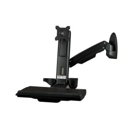 1 pcs - StarTech.com Wall Mounted Sit-Stand Desk, Max 24in Monitor, 1 Supported Display(s) With Extension Arm