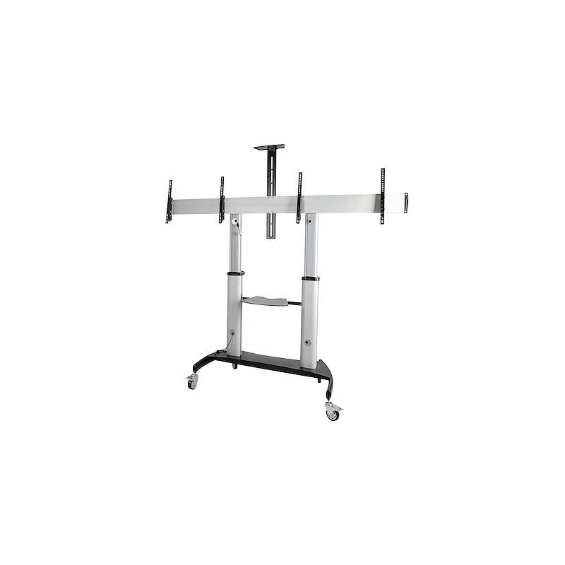 1 pcs - StarTech.com Floor Mounting Mobile TV Stand for 2 x Screen, 60in Screen Size