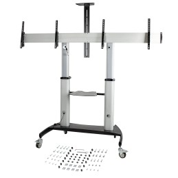 1 pcs - StarTech.com Floor Mounting Mobile TV Stand for 2 x Screen, 60in Screen Size