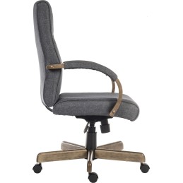 1 pcs - RS PRO Grey Fabric Executive Chair, 115kg Weight Capacity