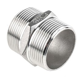 1 pcs - RS PRO Stainless Steel Pipe Fitting Hexagon Hexagon Nipple, Male R 1-1/2in x Male R 1-1/2in