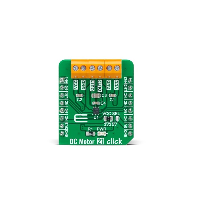 1 Box of 1 - MikroElektronika DC Motor 21 Click DC Motor Driver for A3910 for MikroBUS
