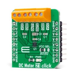 1 Box of 1 - MikroElektronika DC Motor 21 Click DC Motor Driver for A3910 for MikroBUS