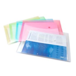 1 pcs - Rapesco Assorted Foolscap Punched Pocket