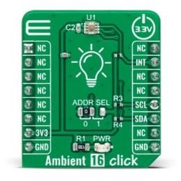 1 Box of 1 - MikroElektronika Ambient 16 Click Ambient Light Sensor Add On Board for BH1726NUC MikroBUS
