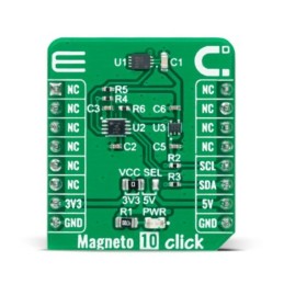 1 Box of 1 - MikroElektronika Magneto 10 Click Magnetometer Sensor Add On Board for MLX90392 MikroBUS