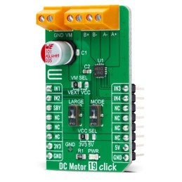 1 Box of 1 - MikroElektronika DC Motor 19 Click DC Motor Driver for TC78H653FTG for MikroBUS