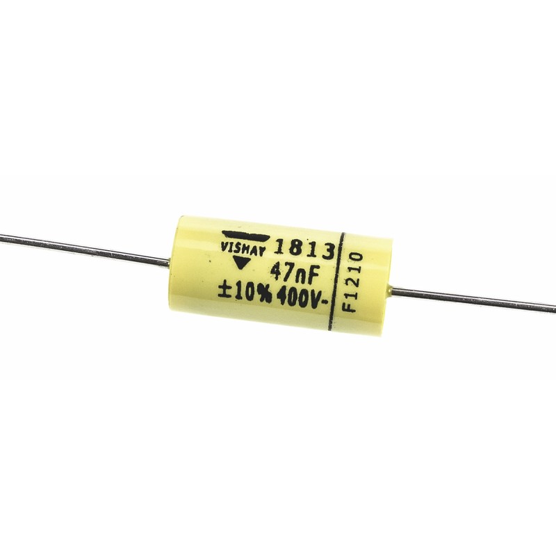 5 pcs - Vishay MKT 1813 Metallised Polyester Film Capacitor, 200 V ac, 400 V dc, ±10%, 47nF, Through Hole