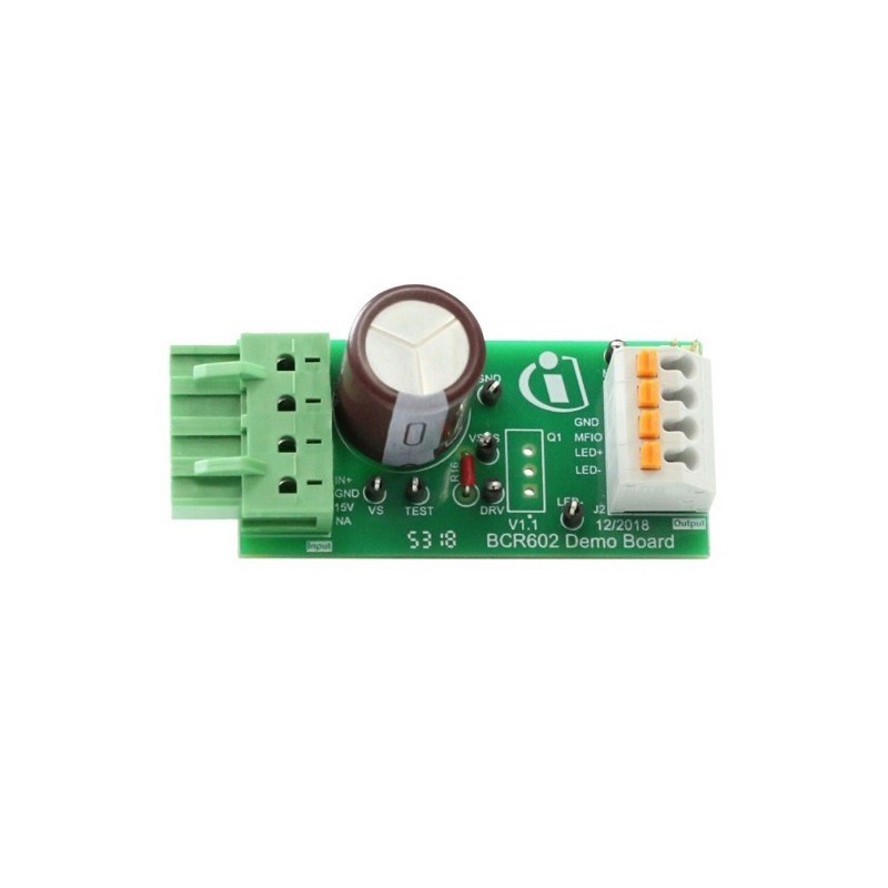 1 pcs - Infineon DEMOBCR60260VICTRLTOBO1, DEMO_BCR602_60V_ICTRL LED Driver Demonstration Board, Evaluation Board for XDPL8218