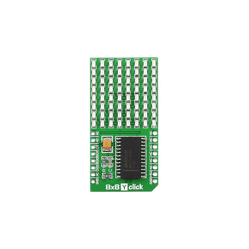 1 pcs - MikroElektronika MIKROE-1294, 8x8 Y Click LED Add On Board