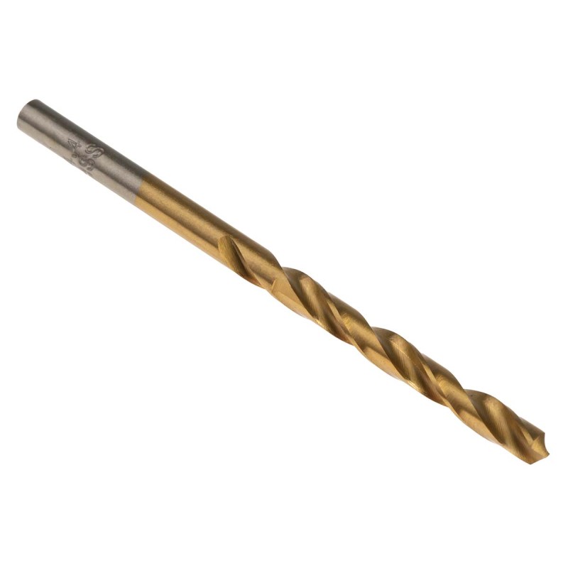 1 Box of 10 - RS PRO HSS Twist Drill Bit, 4.4mm Diameter, 80 mm Overall