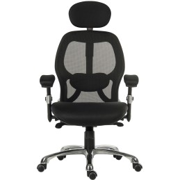 1 pcs - RS PRO Black Fabric Executive Chair, 150kg Weight Capacity