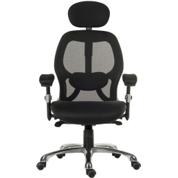 1 pcs - RS PRO Black Fabric Executive Chair, 150kg Weight Capacity