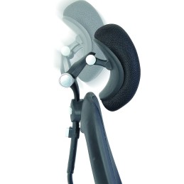 1 pcs - RS PRO Black Fabric Executive Chair, 150kg Weight Capacity