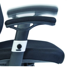 1 pcs - RS PRO Black Fabric Executive Chair, 150kg Weight Capacity