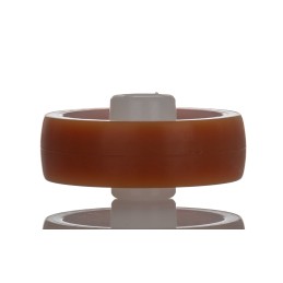 1 pcs - LAG Brown, White Polyurethane Hygienic, Low Rolling Resistance, Non-Marking Trolley Wheel, 100kg