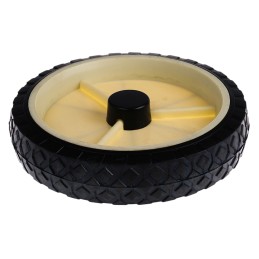 1 pcs - Guitel Hervieu Black, White Rubber Trolley Wheel, 50kg