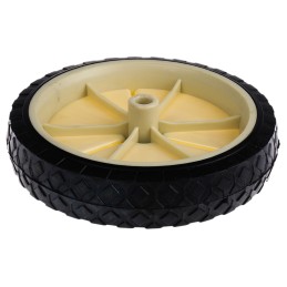 1 pcs - Guitel Hervieu Black, White Rubber Trolley Wheel, 50kg