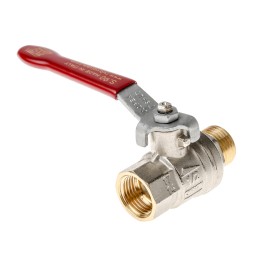 1 pcs - RS PRO Brass Full Bore, 2 Way, Ball Valve, BSPP 1/2in, 40 - 30bar Operating Pressure