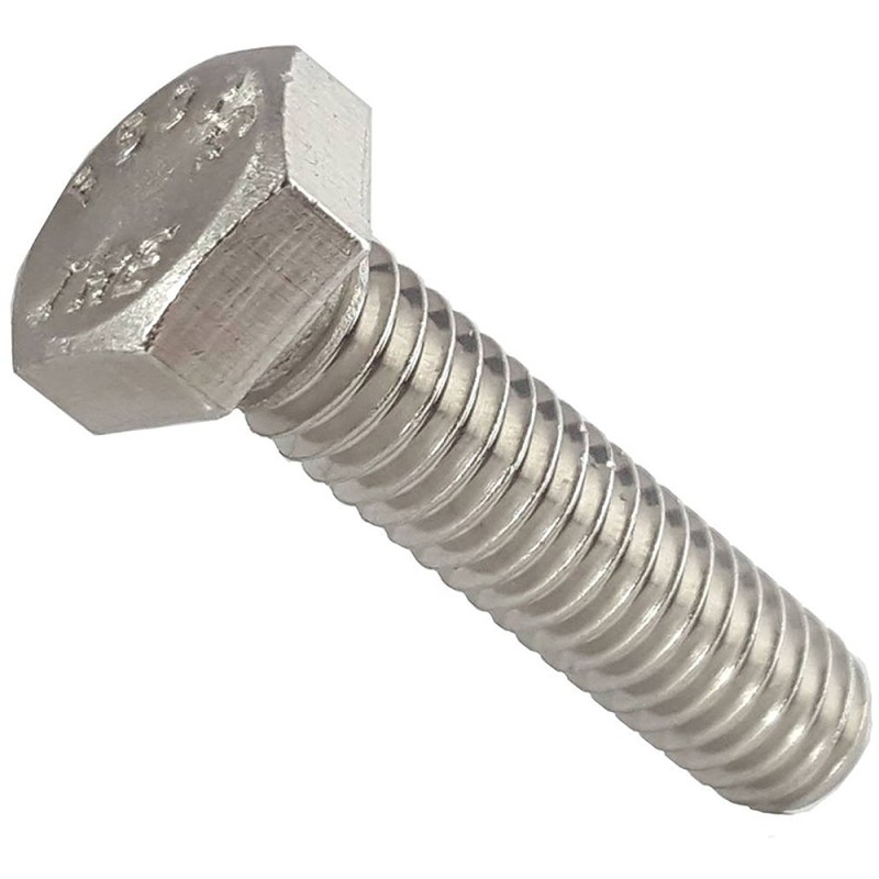 10 pcs - Steel, Hex Bolt, 1/8 x 6in