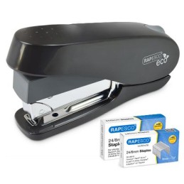 1 pcs - Rapesco 1466 Half Strip Stapler, 50 Sheet Capacity, 24/6 mm, 24/8 mm Staple Size