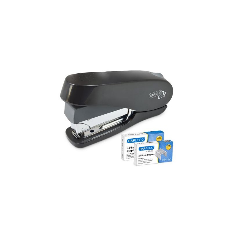 1 pcs - Rapesco 1466 Half Strip Stapler, 50 Sheet Capacity, 24/6 mm, 24/8 mm Staple Size