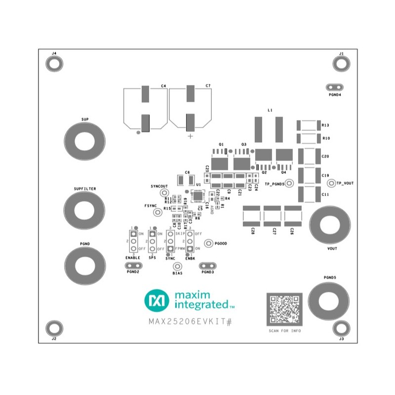 1 pcs - Maxim Integrated MAX25206 Evaluation Kit Buck Controller for MAX25206 for MAX25206/8