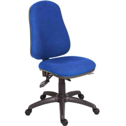 1 pcs - RS PRO Blue Fabric Typist Chair, 150kg Weight Capacity